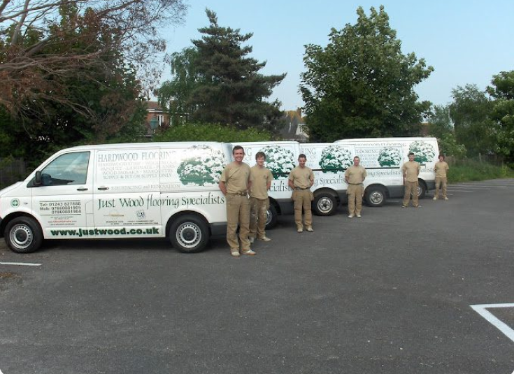 The Just Wood floor sanding team